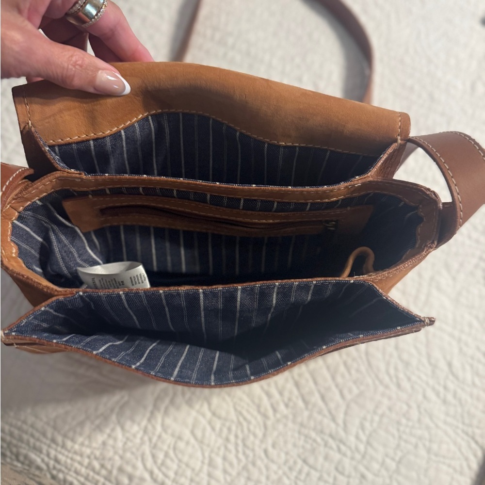Fossil Brown Suede Crossbody Bag - Picture 3 of 5